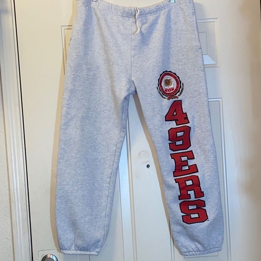 VTG, 90s Men’s Nutmeg NFL San Francisco Sweatpants 49ers Gray Sweatpants Size L